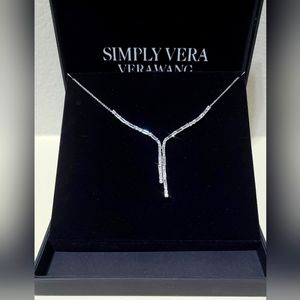 Simply Vera Wang White Sapphire Necklace 17.5"